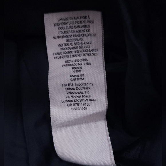 Free People Navy Embroidered Tribal Oversized Jacket Women's M Lagenlook Boho - Picture 8 of 10